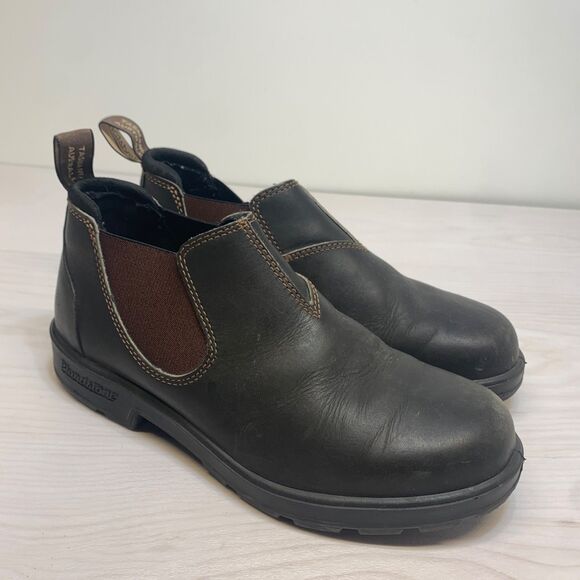 Blundstone Low Cut Slip On Boots Mens Sz 7.5 AU Size 8.5 US Brown Leather #2038 - Picture 1 of 11